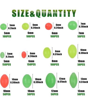 Glow Fishing Beads Assorted Kit - 1000pcs Luminous Soft Plastic Beads for Saltwater Night Fishing - Buy Online on GoSupps.com