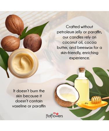 Buy HOT Flowers Kissable Massage Candle - Skin Safe Low Heat Moisturizing Wax Play | Set of 3 - International Shipping Available - Buy Online on GoSupps.com