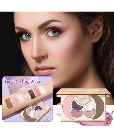 UCANBE All in One Makeup Kit - Dreamy Palette with 4 Shimmer Matte Eyeshadows Blush Bronzer and Highlighter - Perfect Gift for Women Girls and Teens - Buy Online on GoSupps.com