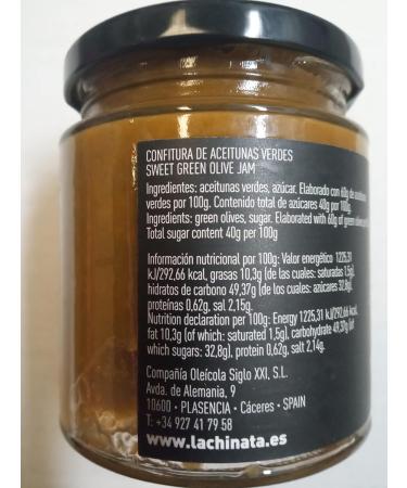 La Chinata Jamura de aceitunas Cape Verde Jam In Olive Greens Pack of 2 (2 x 250g) - Buy Online on GoSupps.com