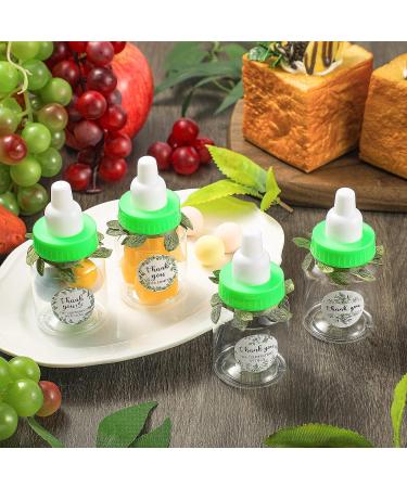 48 Pcs 1.5 x 3.4 Inch Mini Baby Bottle Shower Feeding Bottle Favor with 500 Adhesive Baby Shower Thank You Stickers and 32.8 Feet Leaf Ribbon Artificial Eucalyptus for Baby Shower Party Green Green Eucalyptus - Buy Online on GoSupps.com