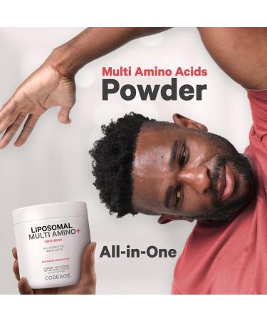 Codeage Multi Amino+ BCAA Powder - Essential Amino Acids Muscle Recovery Supplement Sport Pre & Post Workout Non-GMO 6.15 oz - Buy Online on GoSupps.com