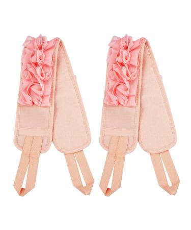 Soft Back Scrubber for Shower Exfoliating Back Scrubber with Handles Double Sideed Exfoliating Body Scrubber Back Washer Back Lotion Applicator for Woman Deed Cleaning Body Washing (2 Pcs)