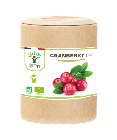 Cranberry Bio - Bioptimal - Compl ment Alimentaire - 100% Canneberge Sans Sucre - Infection Urinaire Cystite - 36mg de Proanthocyanidines par Jour - Fabriqu en France - Certifi Ecocert - 200 g lules 200 unit (Lot de 1)
