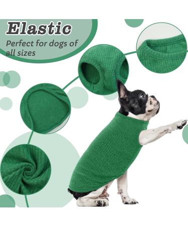Hjumarayan Dog Sweater for Small Dogs - Washable & Elastic Striped Shirt for Chihuahua & Yorkshire Terrier - XS Emerald Green - Buy Online on GoSupps.com