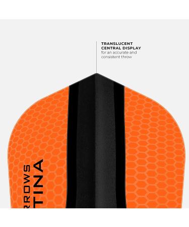 Harrows Retina X 100 Micron Dart Flights - Slim Shape, Extra Strong (Orange) | 5 Sets of 3 Flights, 15 Total - Buy Online on GoSupps.com