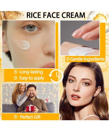Moisturizing Rice Cream - Deep Hydrating Facial Moisturizer for Men and Women | Overnight Skin Care | 1PC - Buy Online on GoSupps.com