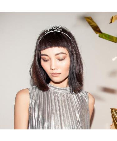 Buy Minkissy 3-Pack Team Bride Tiara Headbands for Hen Parties - Silver Party Accessories | International Shipping - Buy Online on GoSupps.com