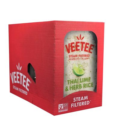 Veetee Thai Lime and Herb 2 Minute Microwavable Rice Meals - 10.6oz (Pack of 6) | Gluten Free, Precooked & Ready to Eat - Buy Online on GoSupps.com