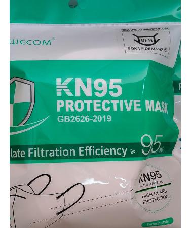 POWECOM KN95 Face Mask 10-Pack - 95% Filtration, Comfortable Ear Loops, Lightweight Design - Buy Online on GoSupps.com