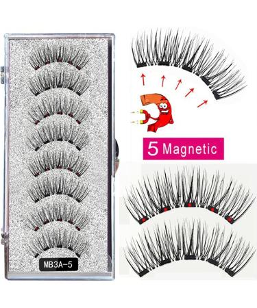 Wpsagek Magnetic False Eyelashes - 2 Pair 3D Eyelashes with Applicator | False Lashes Kit Natural Look Reusable Lashes with Applicator 3D Artificial Eyelashes for Women - Buy Online on GoSupps.com