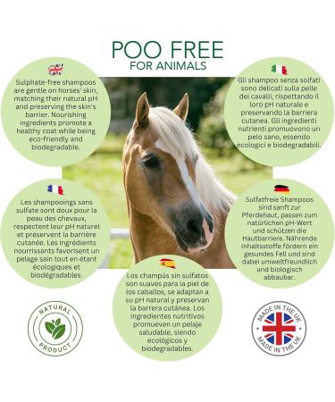99% Natural MUDDY HORSE SHAMPOO - with ALOE VERA NEEM & TEA TREE - 250ml - by POO FREE - No Sulfates No Parabens No Silicone. Concentrated Cleans Soothes Moisturizes Relieves. - Buy Online on GoSupps.com