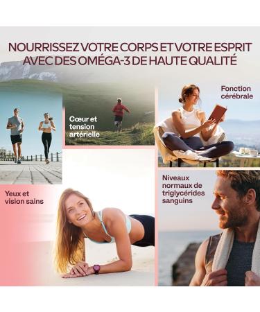 Omega 3 DHA EPA Huile de Poisson Sauvage 2000mg: 1000mg EPA + 500mg DHA par dose (2 g lules) - Complement Alimentaire Omega3 Fish Oil Concentration Pure et Forte en Om ga 3 et Vitamine E - 120 G lules - Buy Online on GoSupps.com