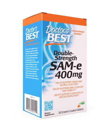 Doctor's Best SAM-e Double-Strength 400 mg 30 Enteric Coated Tablets