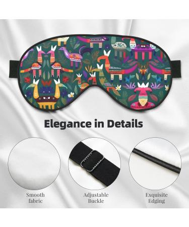 Mexican Otomi Animal Print Unisex Sleep Mask | Double-Sided Eye Mask for Sound Sleep & Skin Care - Shop Internationally - Buy Online on GoSupps.com