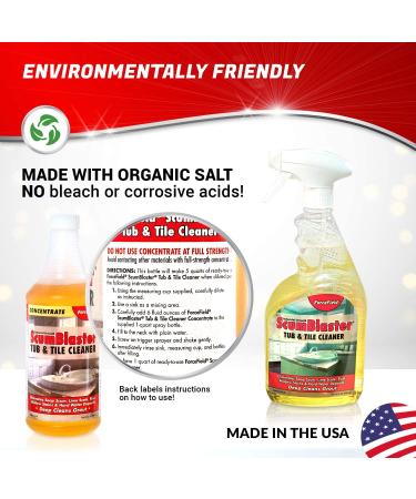 ForceField ScumBlaster: Industrial Strength Soap Scum Remover, Tile and Grout Cleaner for Hard Water Stains and Rust - Buy Online on GoSupps.com