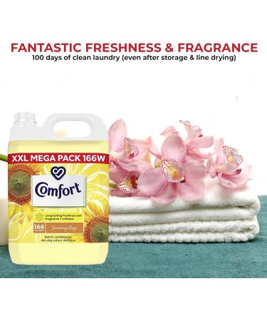 Comfort Sunshiny Days Fabric Conditioner Odour Protection Fabric Softener Stay Fresh Technology Household Supplies Laundry Conditioner(XXL Pack 166 Washes 5L Clothes Freshener by Direct Mart) - Buy Online on GoSupps.com