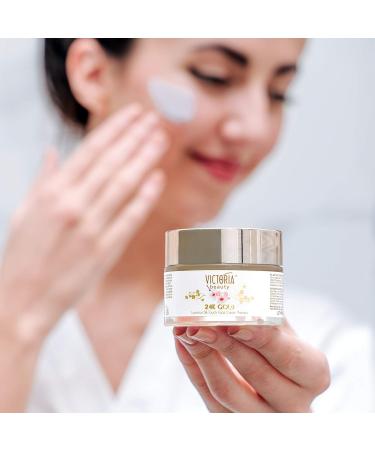 Victoria Beauty 24K Gold Luxurious Silk Touch Face Cream Therapy - Ideal Anti-Aging Moisturiser for an Ever-Youthful Skin 50ml - Buy Online on GoSupps.com
