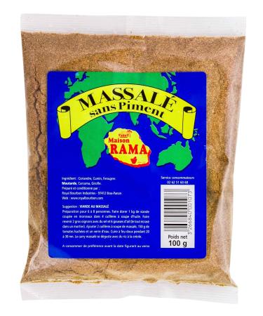 MAISON RAMA - Ile de la R union - Epices : (Lot de 2 Sachets de 100g Massal sans Piment)