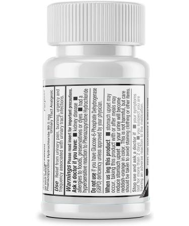 Fast-Acting Safrel Urinary Pain Relief Tablets - Phenazopyridine Hydrochloride 99.5mg | 28 Count | UTI & Bladder Pain Relief - Buy Online on GoSupps.com