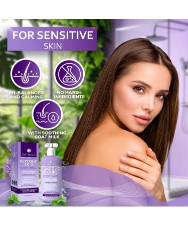 BELLISSO Glycolic Acid Body Wash - Exfoliating AHA Liquid Soap for Rough and Bumpy Skin - Gentle Exfoliant - Bump and Lump Eraser Formula - 16 Fl Oz - Buy Online on GoSupps.com