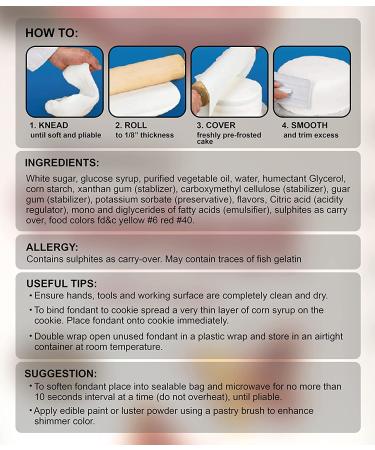 Silver Fondant Icing - 4.4 oz. | Ready-to-Use Cake Frosting | Kosher, Dairy-Free, Nut-Free | Ideal for Cake Decorating | By Baker's Choice - Buy Online on GoSupps.com
