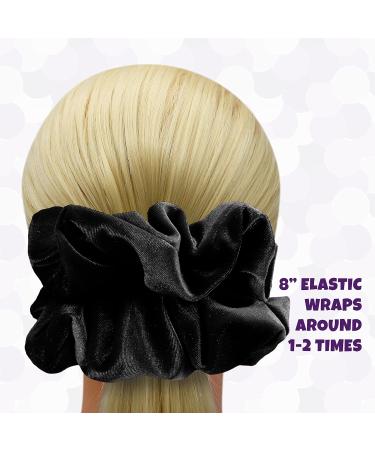 Velvet Scrunchie King Size Purple XXL - Oversized Plush Ponytail Holder - Made in the USA - Buy Online on GoSupps.com