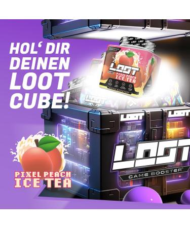 Buy Loot Game Booster - Enhance Concentration & Endurance | 50 Servings (400g) | Caffeine & 20 Unique Ingredients | Flow-State Formula - Pixel Peach - Buy Online on GoSupps.com