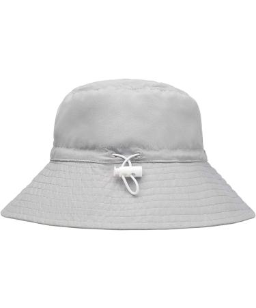HSYZZY Baby Sun Hat | Toddler UPF 50+ Sun Protective Bucket Hat | Beach Cap for 9-18 Months Baby | Adjustable & Smile Face Design | Gray - Buy Online on GoSupps.com