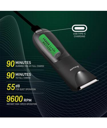 Upkeeper Men's Body Hair Trimmer - Ceramic Blade, LED Light, Rechargeable, Waterproof - Groin Hair Trimmer for Wet/Dry Shaving - Buy Online on GoSupps.com