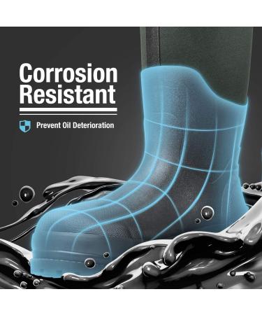 HISEA Men's Neoprene Rubber Work Boots - Insulated Outsole, 6 Grey - Buy Online on GoSupps.com