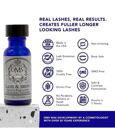 OMS Natural Eyelash Growth Serum & Brow Enhancer | Vegan & Cruelty-Free Formula | Peptide Booster for Lash & Brows - Buy Online on GoSupps.com
