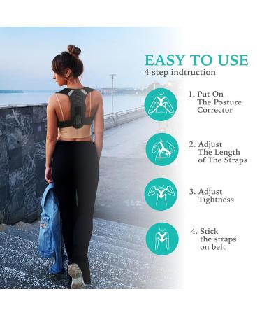 Posture Corrector - Adjustable Back & Shoulder Brace for Pain Relief | Improve Posture & Muscle Memory - Buy Online on GoSupps.com