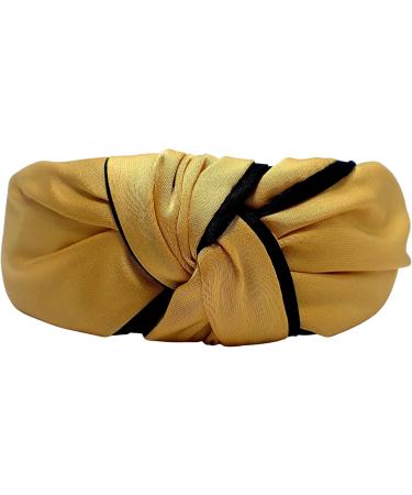 Topkids Accessories Chiffon Knot Alice Bands Adult Women Hair Accessories for Women Hair Bands for Women Thick Headband Womens Headbands Head Bands Adult Women Wide Headbands (Gold) - Buy Online on GoSupps.com