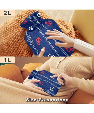 Naanle Sea Ocean Anchor Bottle - 1L Transparent Hot Water Bottle for Pain Relief | Heat & Cold Therapy - Buy Online on GoSupps.com