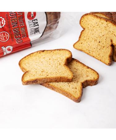 Eat Me Guilt Free Protein-Packed Not Quite White Bread - Low Carb, NON GMO, No preservatives Bread | 3 Loaves Wheat 1.1 Pound (Pack of 3)