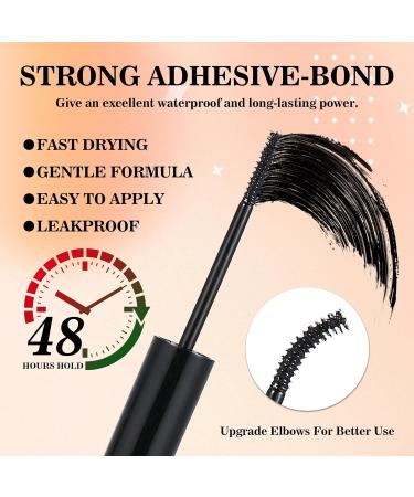 2 in 1 Lash Bond & Seal Glue | Waterproof Eyelashes Adhesive for DIY Cluster Extensions | Strong Hold 48-72 Hours | 5ml + 5ml - Buy Online on GoSupps.com
