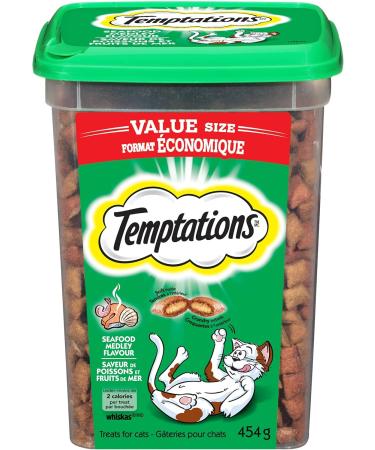 TEMPTATIONS Mix-Ups Adult Cat Treats (Catnip Chicken & Cheddar) + Adult Cat Treats (Seafood Medley) | 454g Tubs Cat Treats + Cat Treats Catnip 454 g (Pack of 1) - Buy Online on GoSupps.com