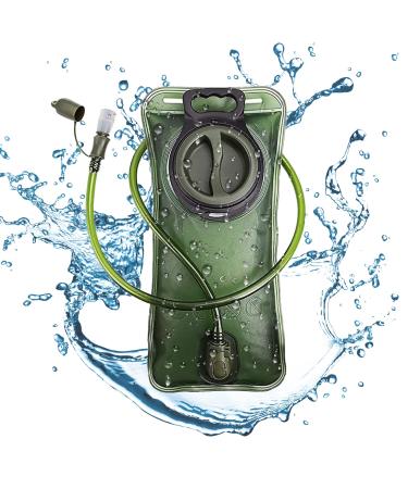 LYQQY Hydation Bladder Peva drinking bubble 2L with bite valve - BPA -free antibacterial and leak -proof snack bag drinking bubble drinking bag for hiking camping running and climbing (green)