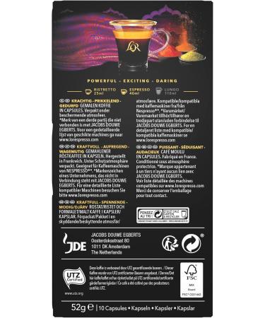 L'Or Espresso Coffee - 100 Capsules India Intensity 10 - Nespresso * compatible (pack of 10 x 10) - Buy Online on GoSupps.com