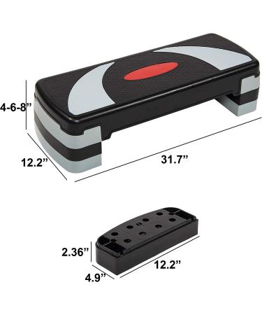 BalanceFrom Adjustable Aerobic Stepper with 4 Removable Raisers | Workout Step Platform Trainer - Buy Online on GoSupps.com