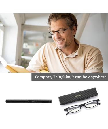 Buy Szeoeom Ultra-Thin Foldable Reading Glasses for Men & Women - Lightweight TR90 Portable & Compact Black +2.0 Diopters - Buy Online on GoSupps.com