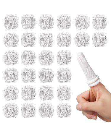 30 Pieces Finger Cots Finger Protector Support Finger Bandage Cotton Covers Protection for Finger Tips Finger Sleeves Great for Trigger Finger Thumb Bandage for Cargo Handling Gardening (White)