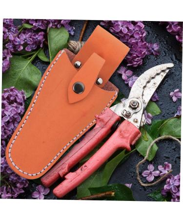 Vintorky Garden Shear Belt Holster Case - Leather Pocket for Garden Tools & Hairdressing Scissors - 21x9.5x5cm - Durable Stylish Orange - Buy Online on GoSupps.com