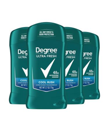 Degree Men Ultra Fresh Antiperspirant Deodorant Stick Cool Rush Pack of 4 for 48H Sweat and Odor Protection for Men 2.7 oz