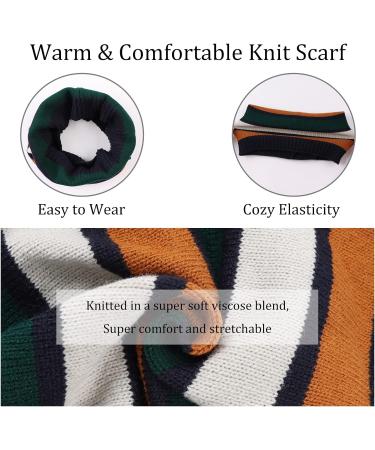 XIAOHAWANG Striped Winter Baby Beanie Hat + Scarf Set | Boys Girls Toddler Kids 9-24 Months | Warm Knitted Classic Beanie | Green - Buy Online on GoSupps.com