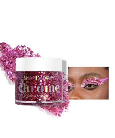 Body Glitter Gel Face Glitters Body Gel Sequins Shimmer Liquid Eyeshadow Mermaid Sequins Liquid Holographic Glitter Gel Chunky Glitter for Face Hair Nails (#04)