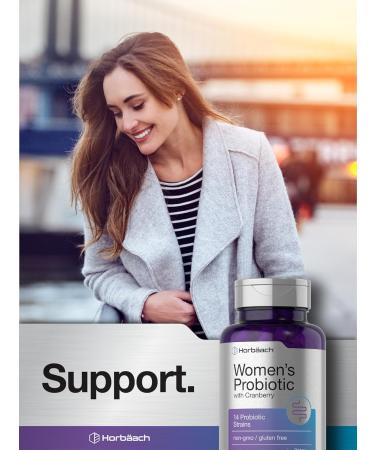 Horb ach Probiotic for Women with Cranberry | 90 Vegetarian Capsules | Dietary Supplement with 14 Probiotic Strains | Non-GMO Gluten Free Supplement - Buy Online on GoSupps.com