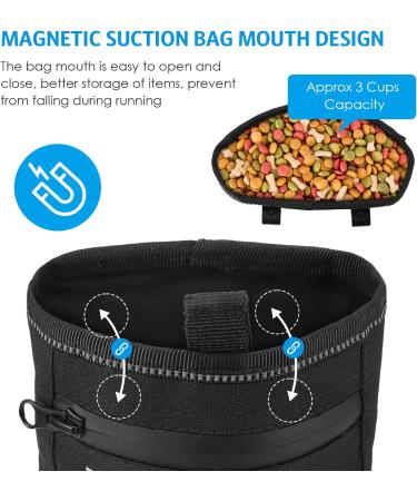 BriFit Dog Treats - Premium Dog Training Feed Bag Waterproof Snack Bags with Adjustable Belt & Magnetic Lock 17.5 x 13.6 x 8 cm - International Shipping - Buy Online on GoSupps.com