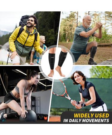 Buy Cambivo 2x Calves Compression Stockings for Men & Women - Relief for Shin Pain Varicose Veins & Sports - Black L-XL - Buy Online on GoSupps.com